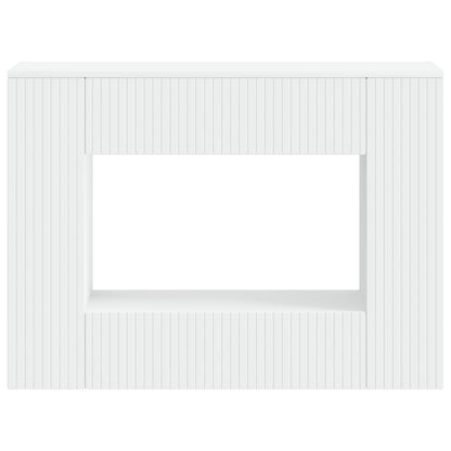 Console Table Striped White 101 x 29 x 74 cm Engineered Wood