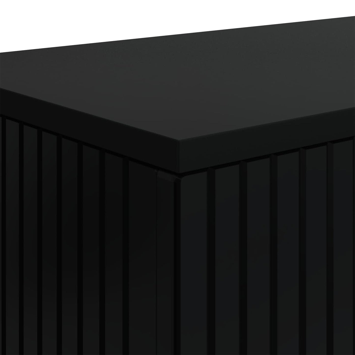 Console Table Striped Black 101 x 29 x 74 cm Engineered Wood