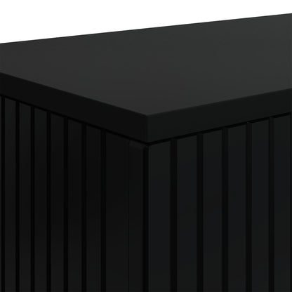 Console Table Striped Black 101 x 29 x 74 cm Engineered Wood