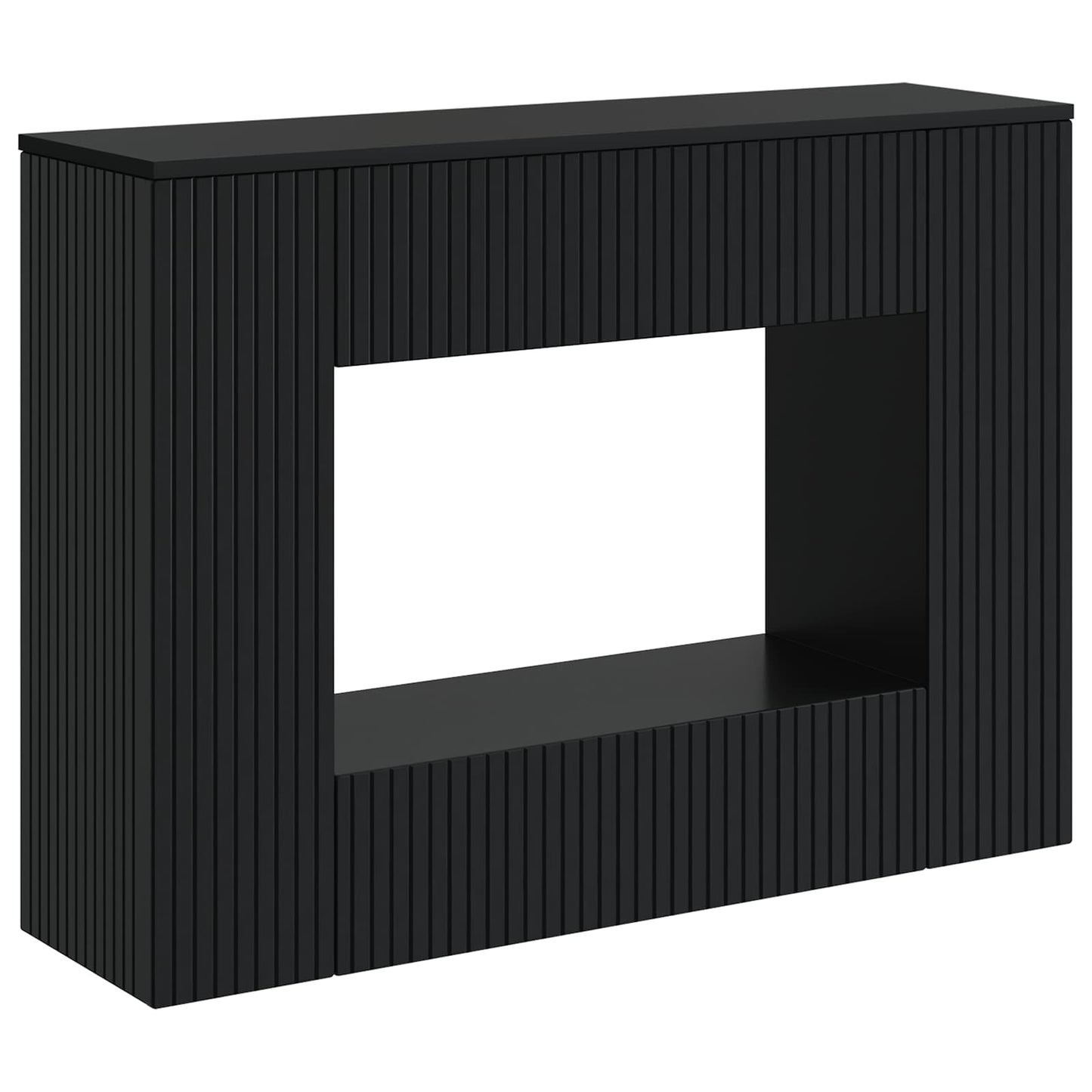 Console Table Striped Black 101 x 29 x 74 cm Engineered Wood