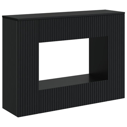 Console Table Striped Black 101 x 29 x 74 cm Engineered Wood