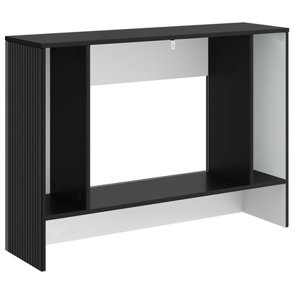 Console Table Striped Black 101 x 29 x 74 cm Engineered Wood