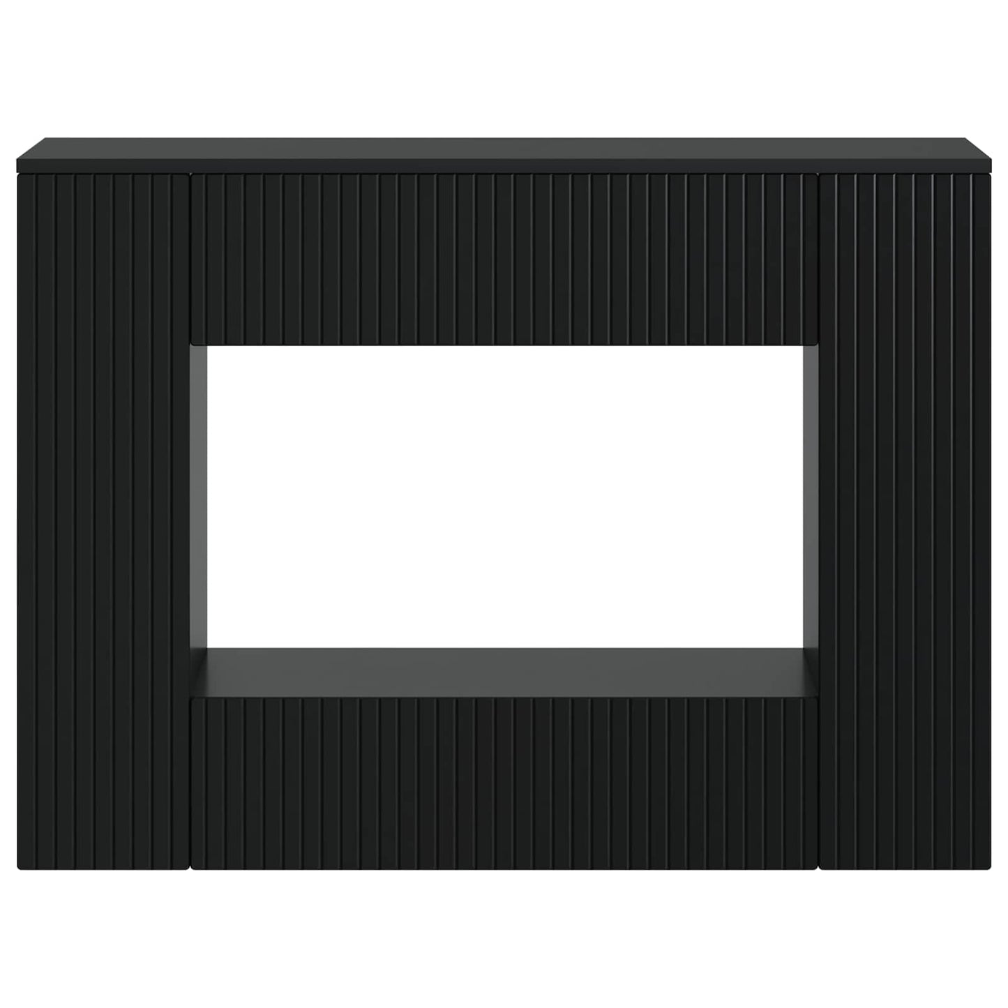 Console Table Striped Black 101 x 29 x 74 cm Engineered Wood