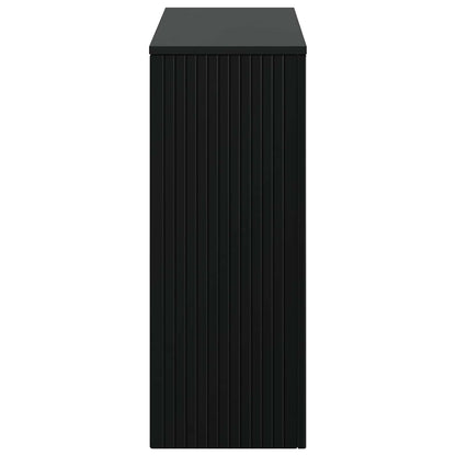 Console Table Striped Black 101 x 29 x 74 cm Engineered Wood