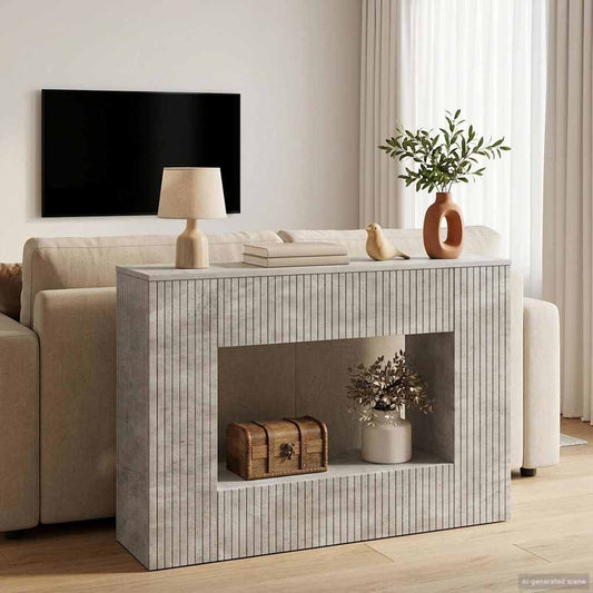 Console Table Concrete Grey 101 x 29 x 74 cm Engineered Wood
