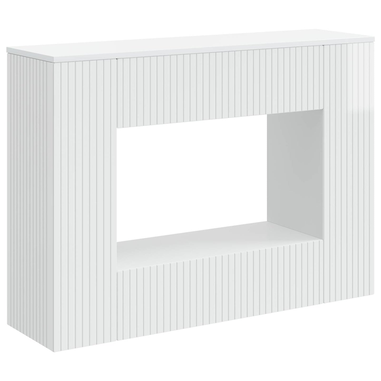 Console Table High Gloss White 101 x 29 x 74 cm Engineered Wood
