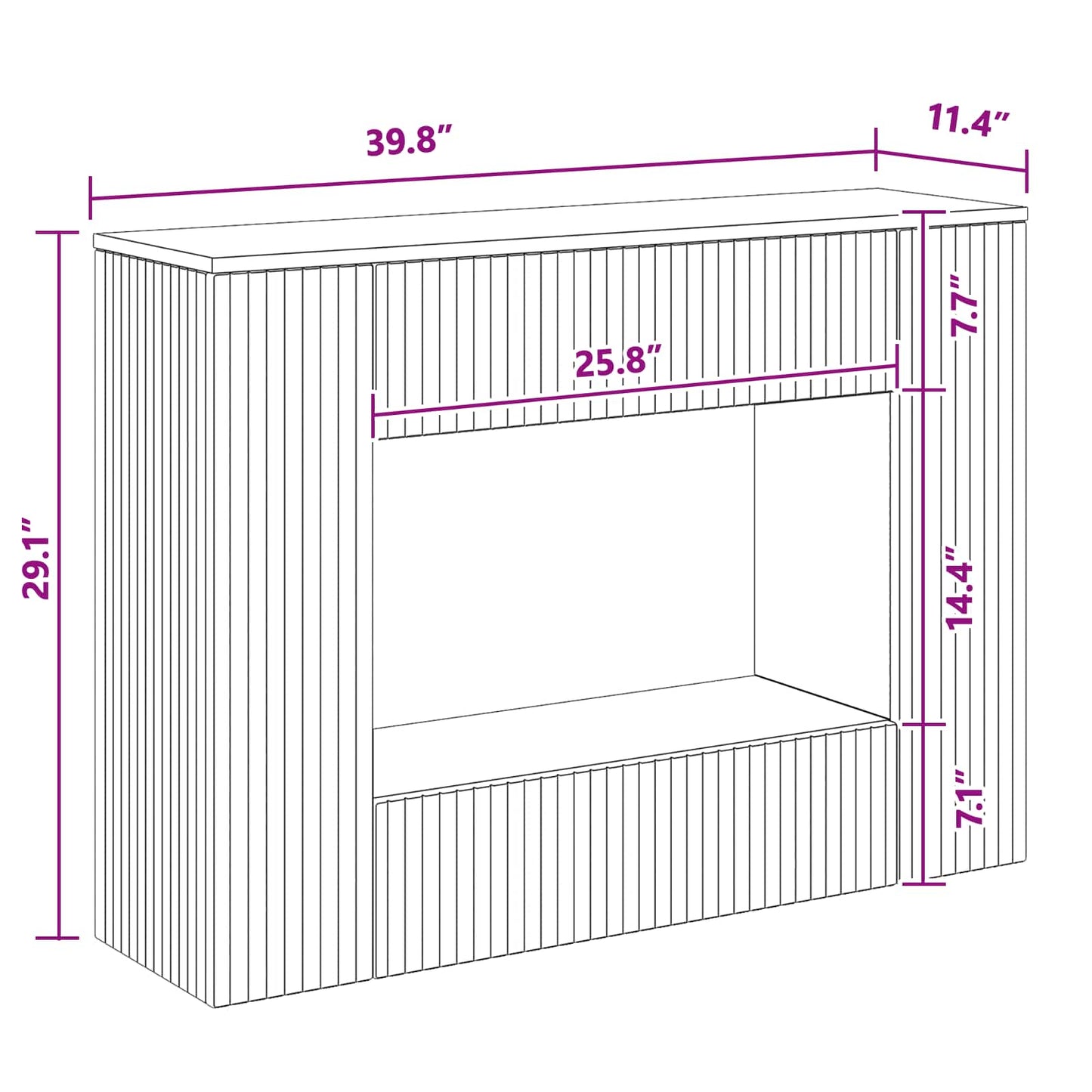 Console Table Smoked Oak 101 x 29 x 74 cm Engineered Wood