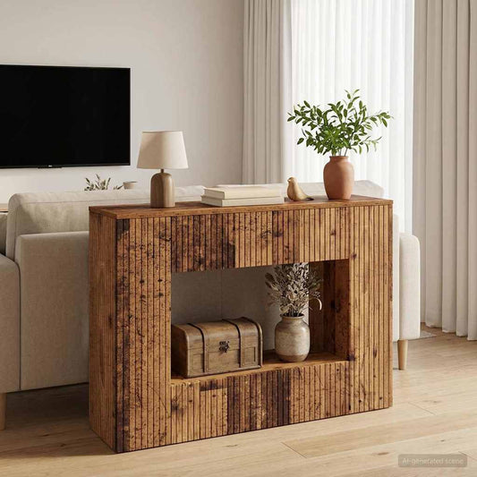 Console Table Old Wood 101 x 29 x 74 cm Engineered Wood