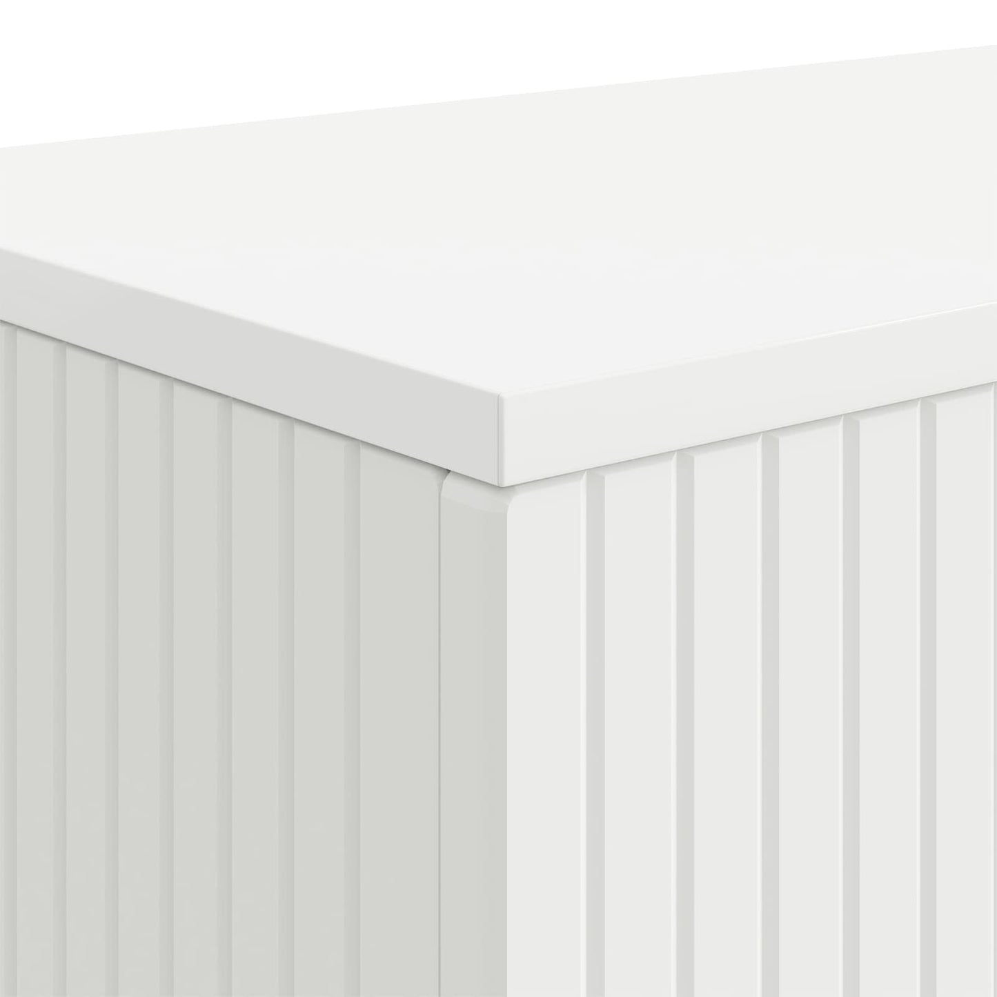 Console Table Striped White 155 x 29 x 74 cm Engineered Wood