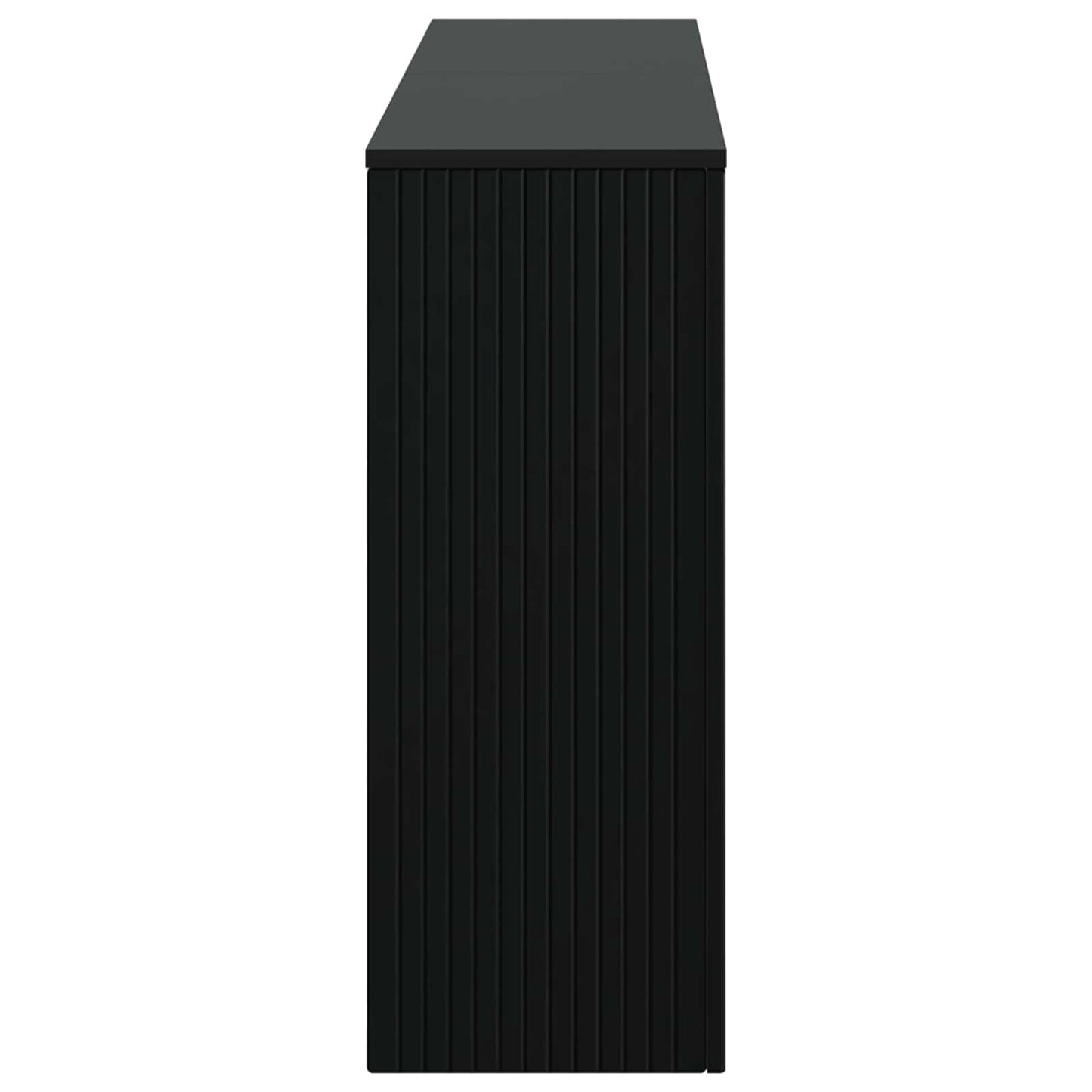 Console Table Striped Black 155 x 29 x 74 cm Engineered Wood