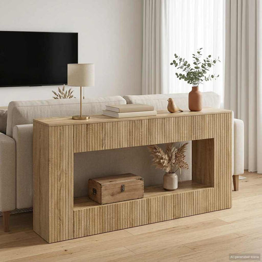 Console Table Sonoma Oak 155 x 29 x 74 cm Engineered Wood