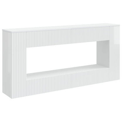 Console Table High Gloss White 155 x 29 x 74 cm Engineered Wood