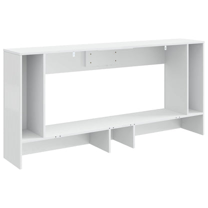Console Table High Gloss White 155 x 29 x 74 cm Engineered Wood