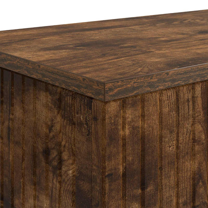 Console Table Smoked Oak 155 x 29 x 74 cm Engineered Wood