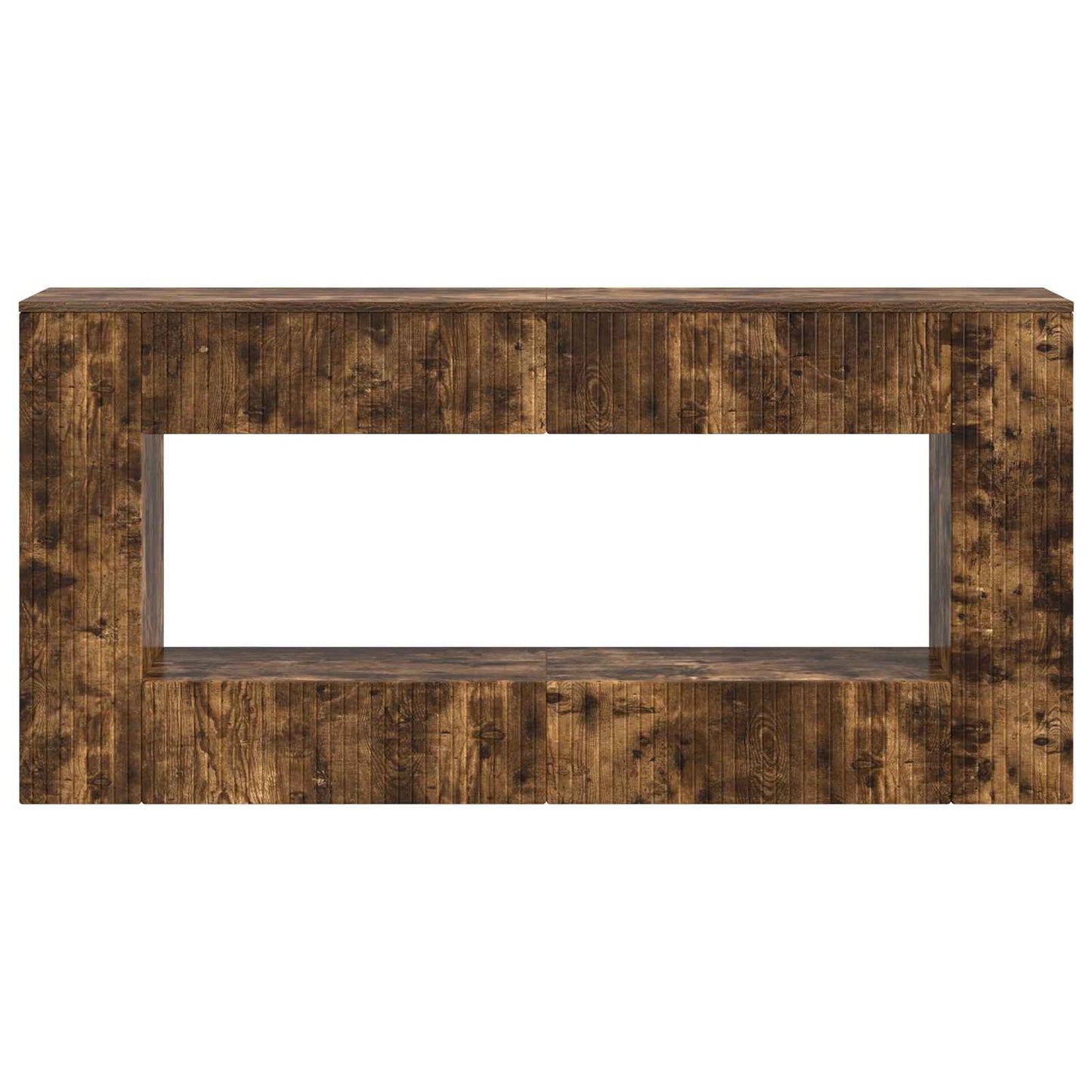Console Table Smoked Oak 155 x 29 x 74 cm Engineered Wood
