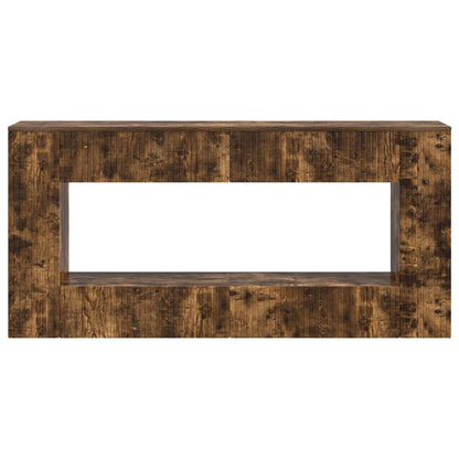 Console Table Smoked Oak 155 x 29 x 74 cm Engineered Wood