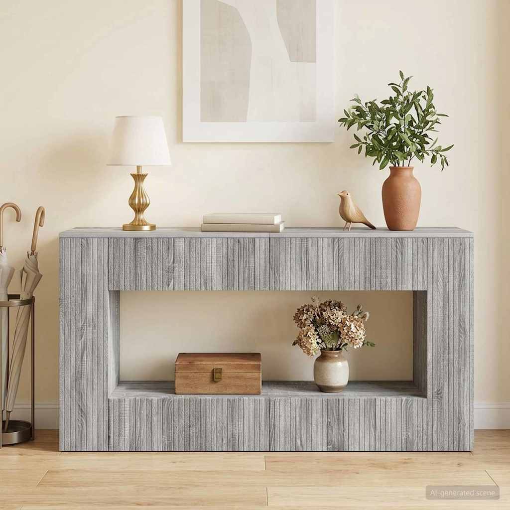 Console Table Grey Sonoma 155 x 29 x 74 cm Engineered Wood