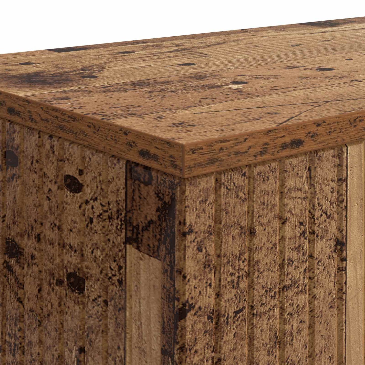 Console Table Striped Old Wood 155 x 29 x 74 cm Engineered Wood