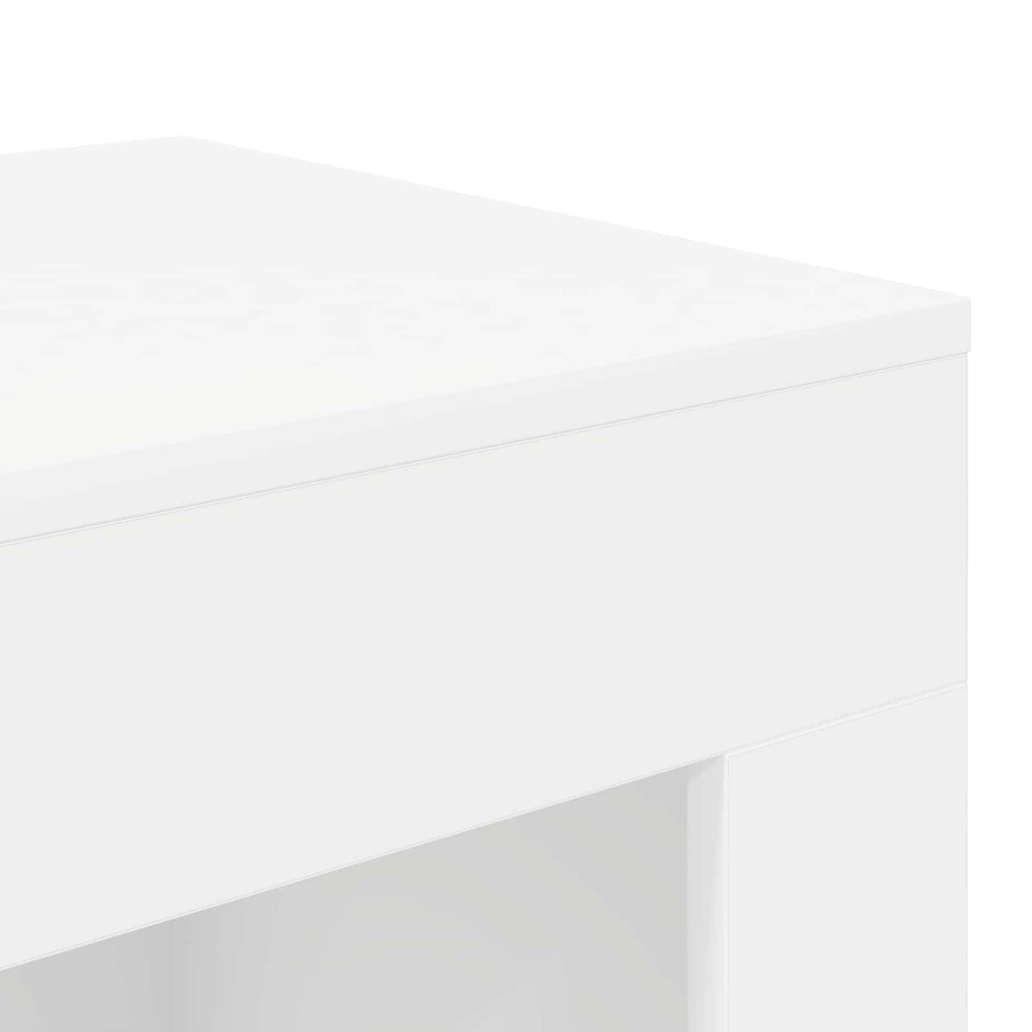 Side Table White 60 x 40 x 65 cm Engineered Wood