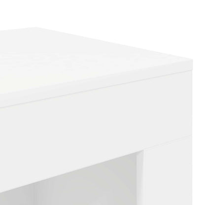 Side Table White 60 x 40 x 65 cm Engineered Wood