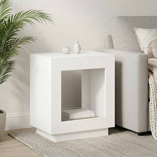 Side Table White 60 x 40 x 65 cm Engineered Wood