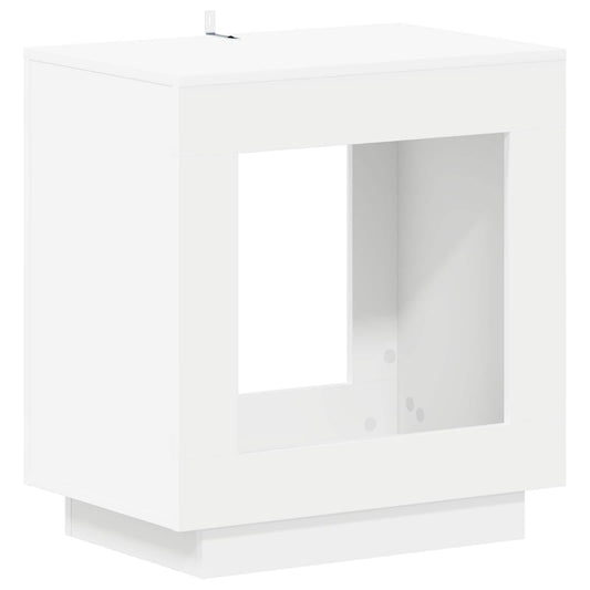 Side Table White 60 x 40 x 65 cm Engineered Wood