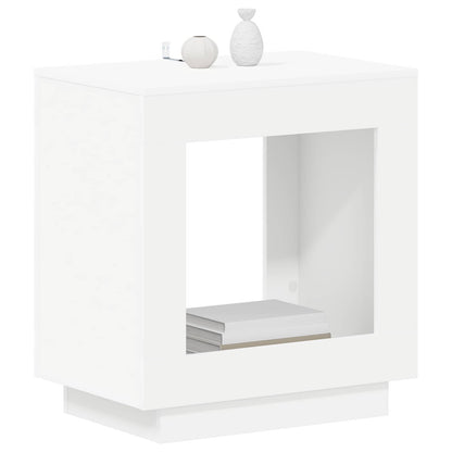 Side Table White 60 x 40 x 65 cm Engineered Wood