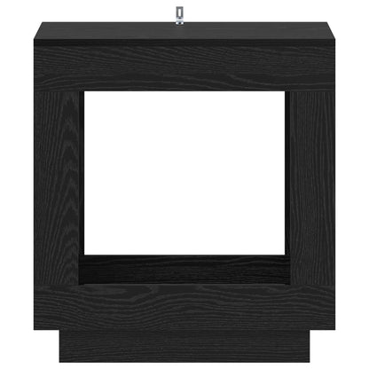 Side Table Black Oak 60 x 40 x 65 cm Engineered Wood