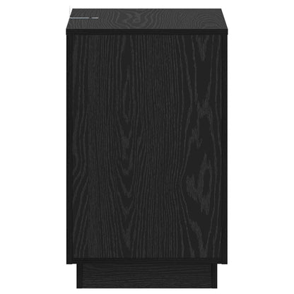 Side Table Black Oak 60 x 40 x 65 cm Engineered Wood