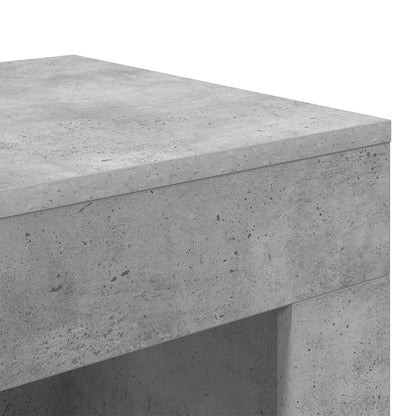 Side Table Concrete Grey 60 x 40 x 65 cm Engineered Wood