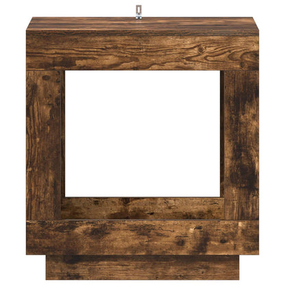 Side Table Smoked Oak 60 x 40 x 65 cm Engineered Wood