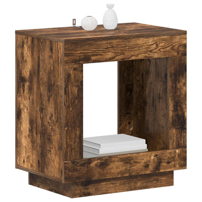 Side Table Smoked Oak 60 x 40 x 65 cm Engineered Wood