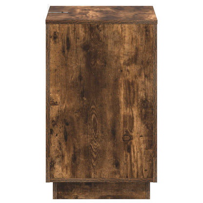 Side Table Smoked Oak 60 x 40 x 65 cm Engineered Wood