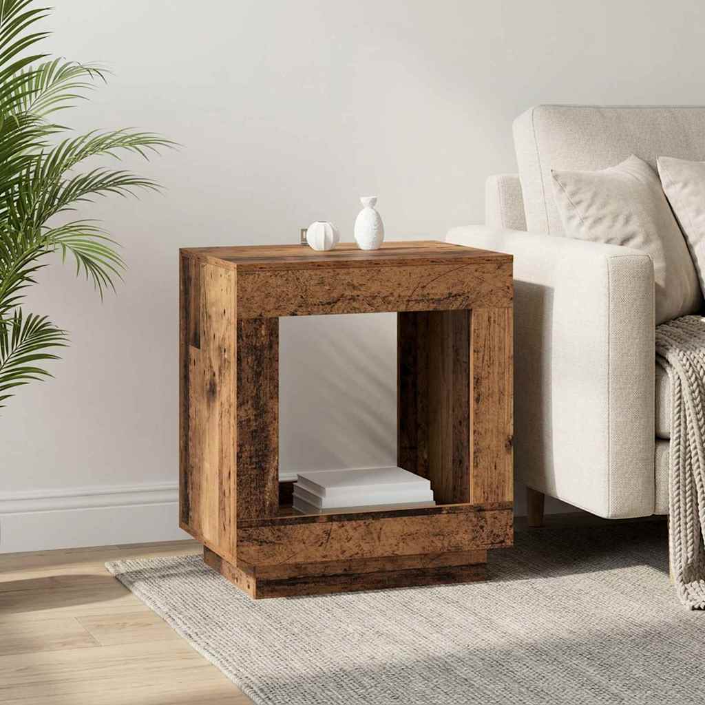 Side Table Old Wood 60 x 40 x 65 cm Engineered Wood