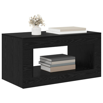 Coffee Table Black Oak 99.5 x 50 x 50 cm Engineered Wood