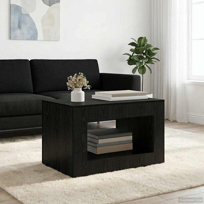 Coffee Table Black Oak 80.5 x 50 x 50 cm Engineered Wood
