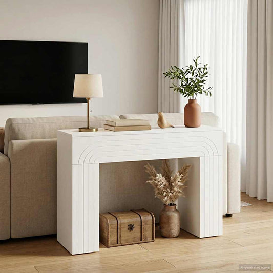 Coffee Table White 102 x 35 x 75 cm Engineered Wood