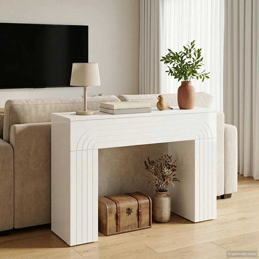 Coffee Table High Gloss White 102 x 35 x 75 cm Engineered Wood