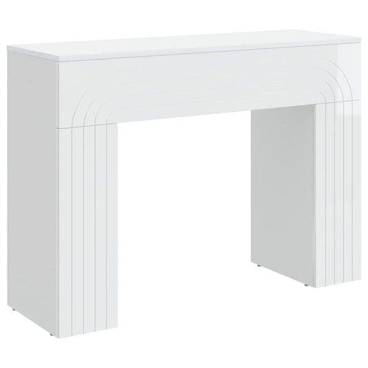 Coffee Table High Gloss White 102 x 35 x 75 cm Engineered Wood