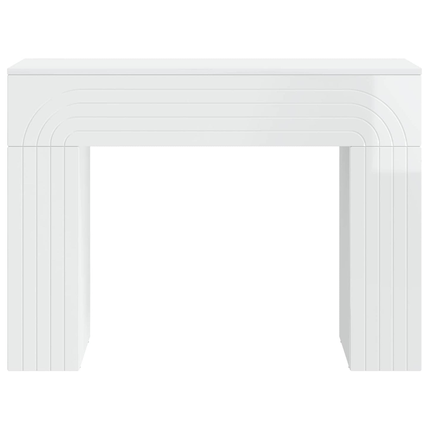 Coffee Table High Gloss White 102 x 35 x 75 cm Engineered Wood