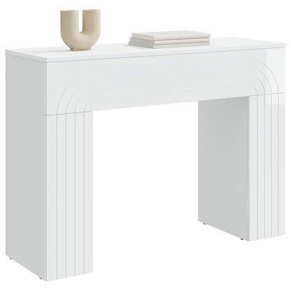 Coffee Table High Gloss White 102 x 35 x 75 cm Engineered Wood