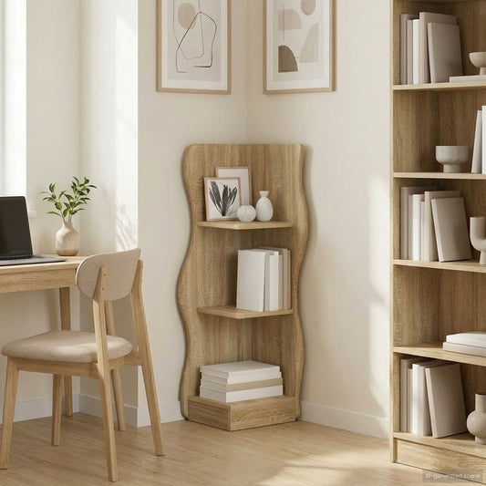 Corner Shelf Sonoma Oak 34 x 33 x 102 cm Engineered Wood
