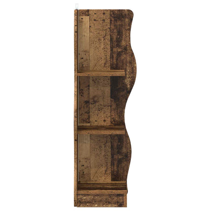 Corner Shelf Old Wood 34 x 33 x 102 cm Engineered Wood