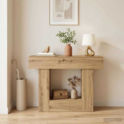 Console Table Artisan Oak 101 x 30 x 74 cm Engineered Wood