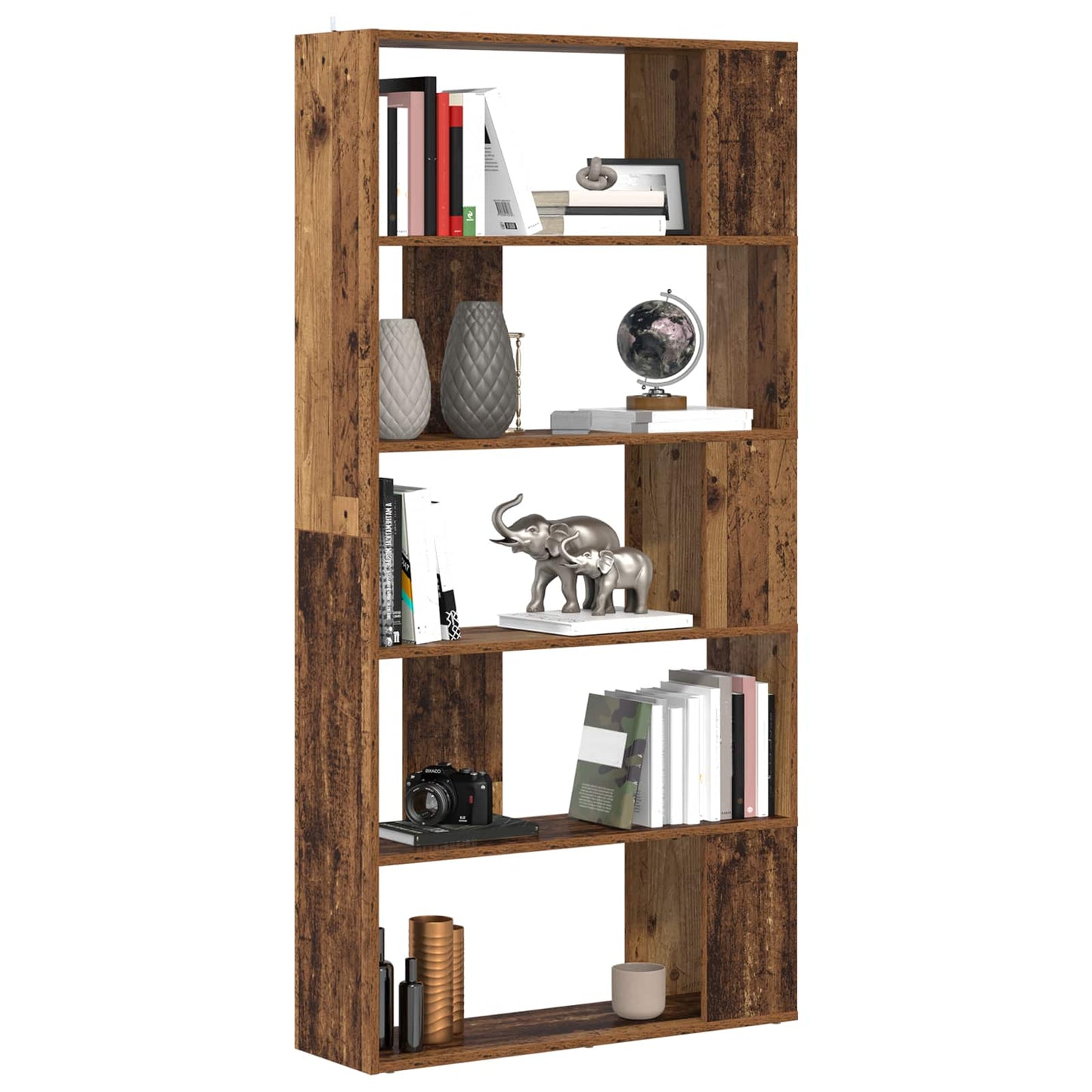 Book Cabinet Old Wood 80 x 24 x 159 cm Engineered Wood