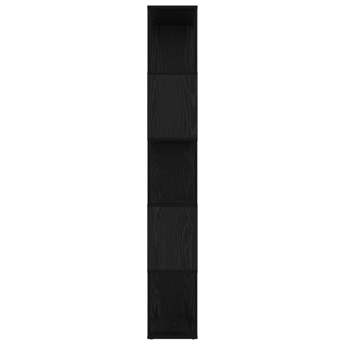 Book Cabinet Black Oak 80 x 24 x 159 cm Engineered Wood
