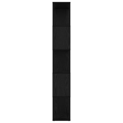 Book Cabinet Black Oak 80 x 24 x 159 cm Engineered Wood