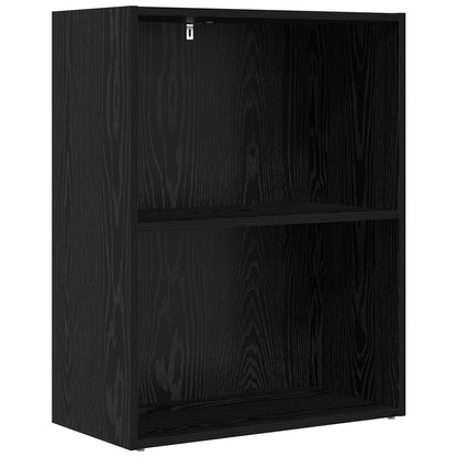 Bookshelf Black Oak 60 x 30 x 76.5 cm Engineered Wood