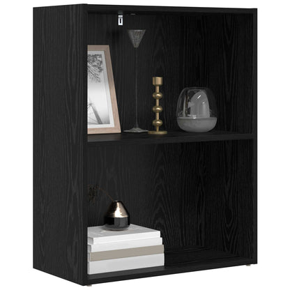 Bookshelf Black Oak 60 x 30 x 76.5 cm Engineered Wood