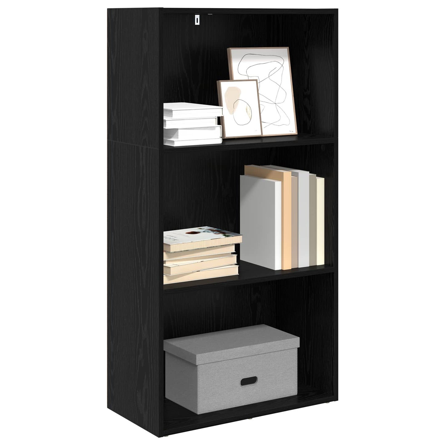 Bookshelf 60 x 30 x 114 cm Engineered Wood Black Oak